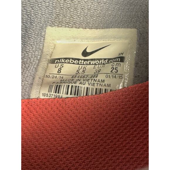 Nike Free 5.0 Women’s Running Shoes Size 8 Gray Pink Lightweight Minimalist - Picture 7 of 8